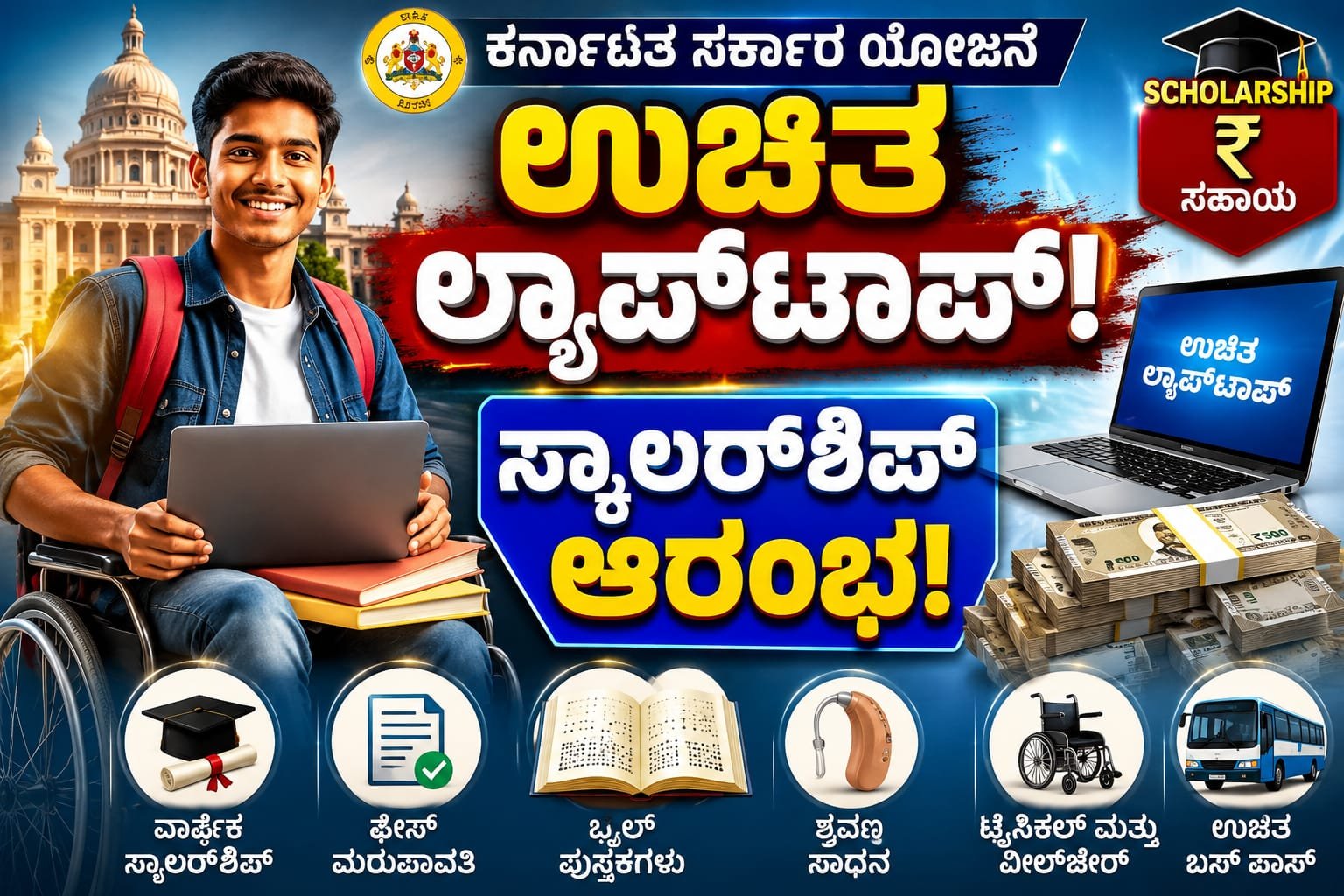 Free laptops, scholarships for students