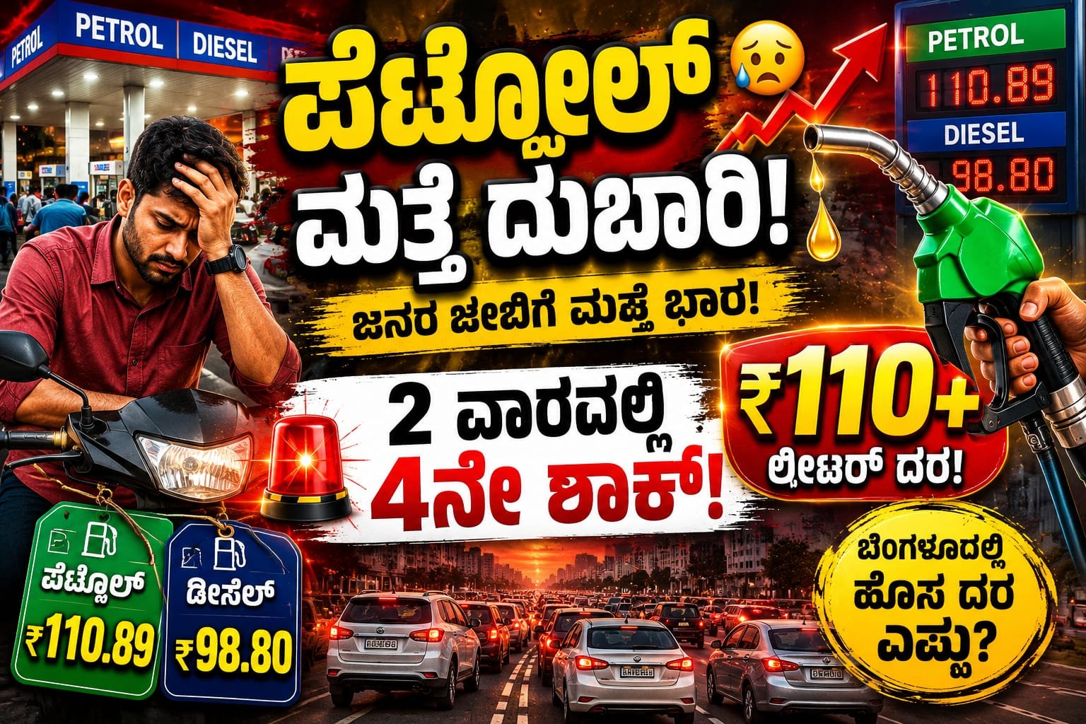 Petrol-diesel prices hiked again