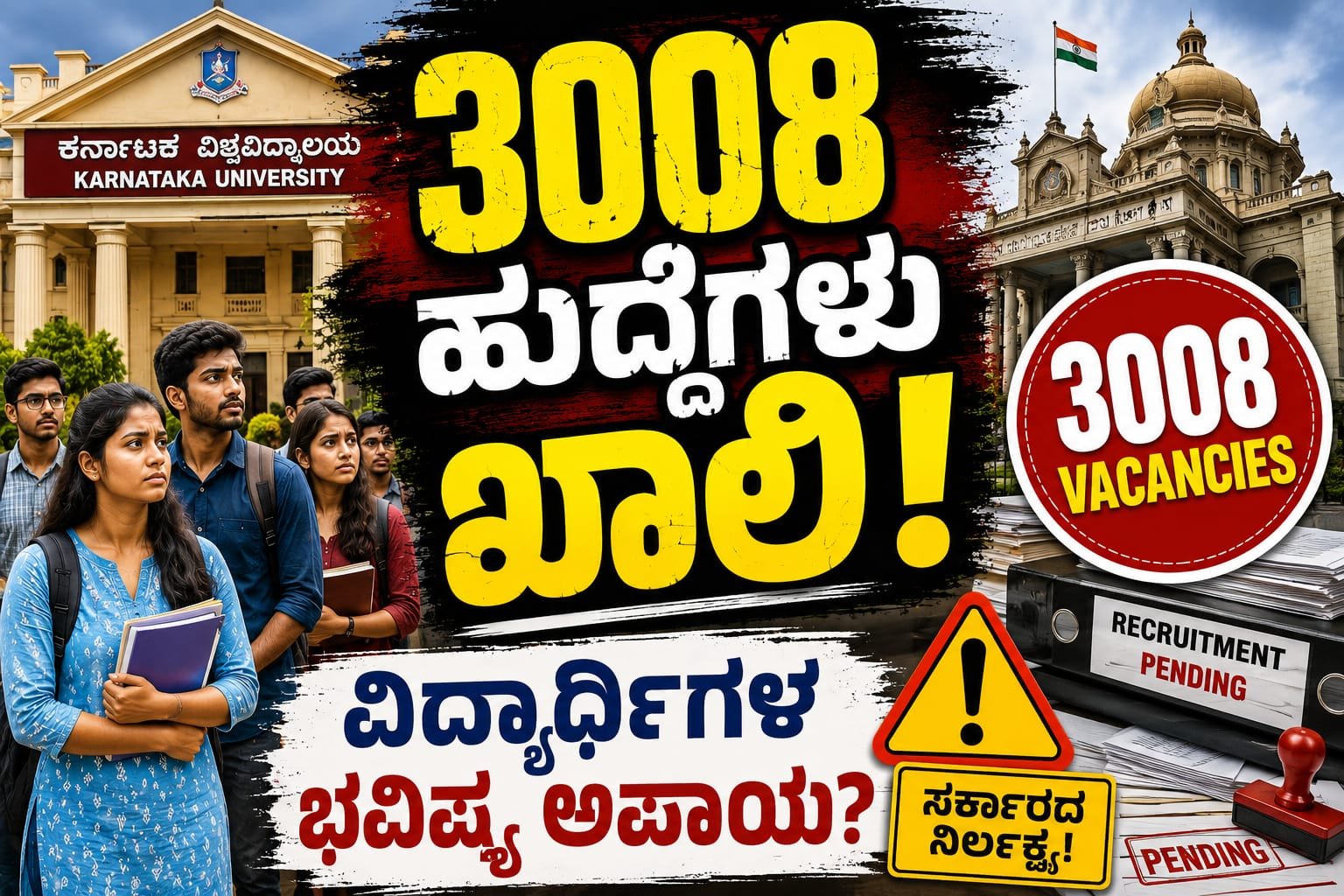 3008 professor posts are vacant in 32 universities in the state.