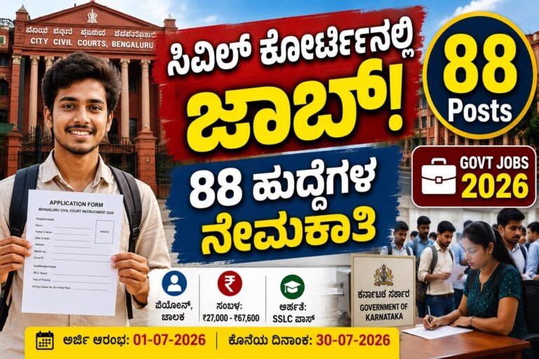 Bengaluru Civil Court Recruitment 2026